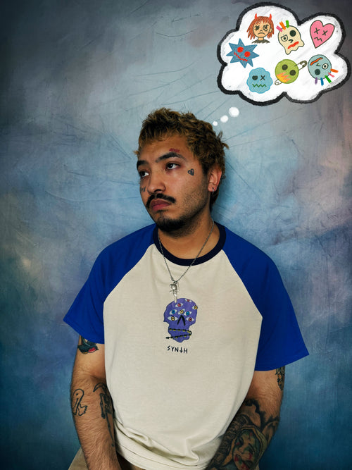 BRACEFACE CROPPED-RAGLAN UNISEX T-SHIRT