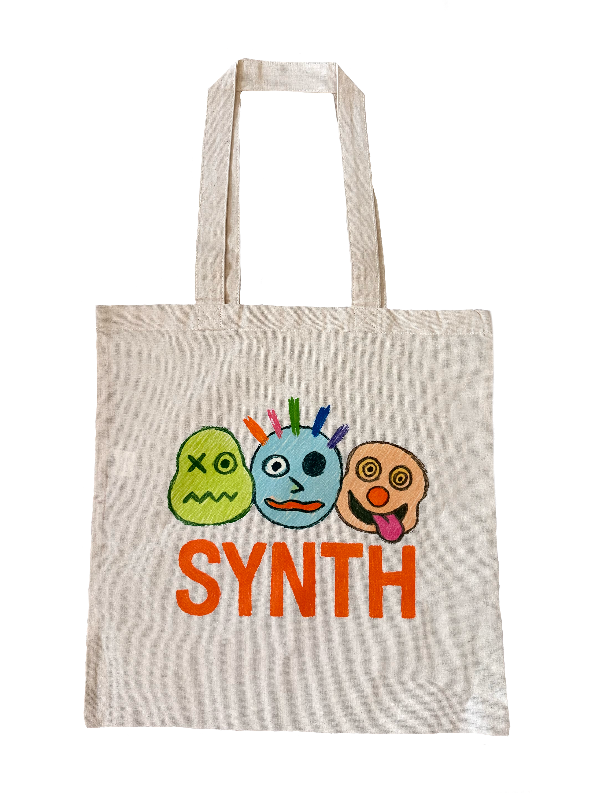 SYNTH FACES LOGO TOTE BAG