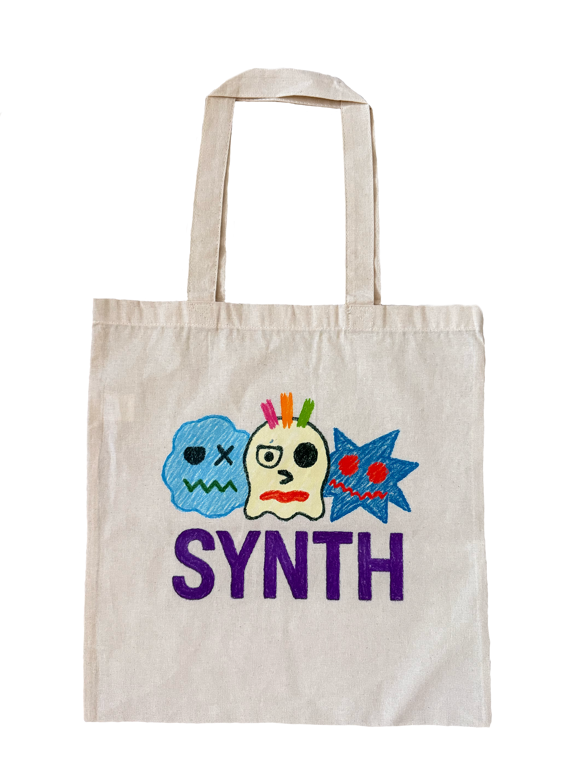 SYNTH FACES LOGO TOTE BAG